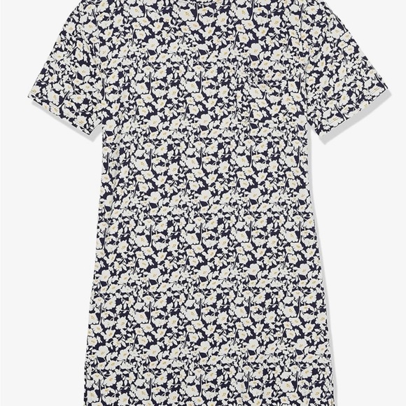 Amazon Essentials Knit Jersey Sleep Tee Nightdress - L - Navy & White Floral - Picture 3 of 9